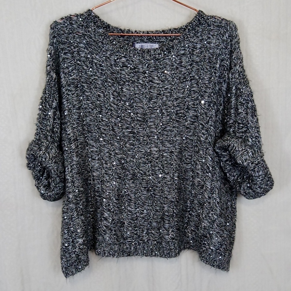 Jennifer Lopez Sequin Knit Top - image 1